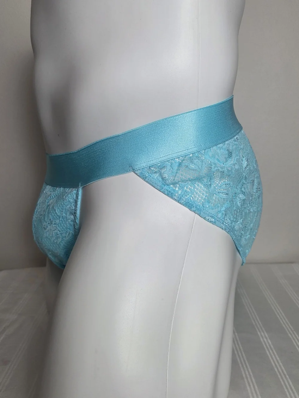 Cosabella Light Blue Lace Men's Bikini Briefs